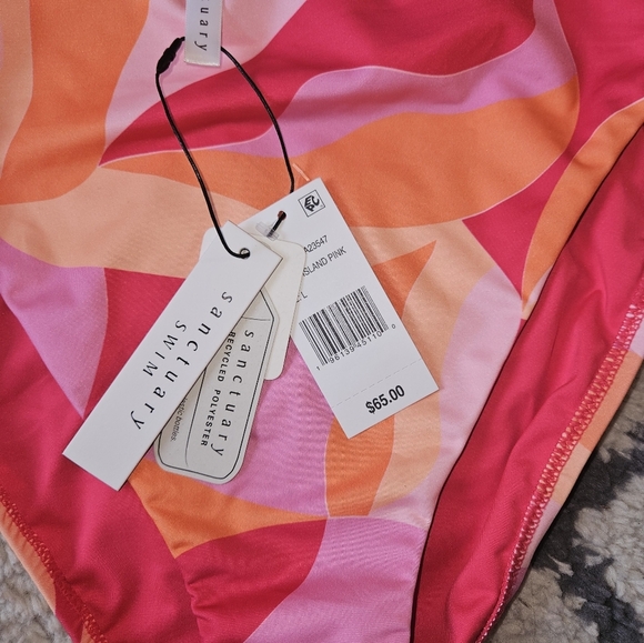 Sanctuary printed high waisted bikini bottom new with tags size large - Picture 2 of 5